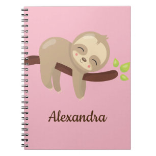 Carnet Paresse mignonne sur l'illustration animale