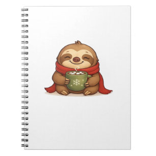 Carnet Paresseux de Noël Cozy avec chocolat chaud � Gagne