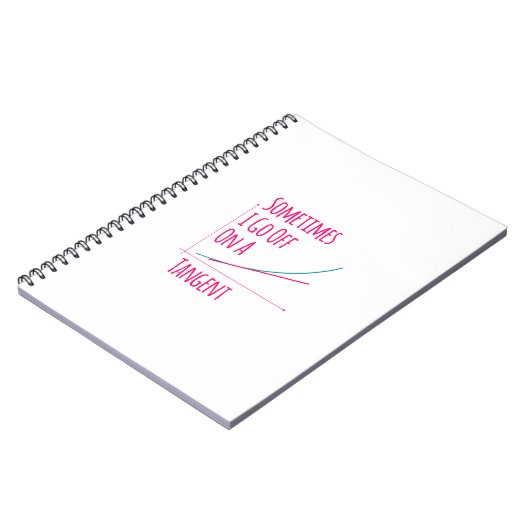 Carnet Parfois je pars sur un Tangent Funny Math Enseigna (Côté gauche)