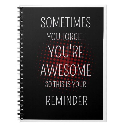 Carnet Parfois, Vous Oubliez Votre Génial : Un Rappel Dou (Devant)