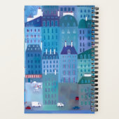 Carnet Paris Blues Cityscape Painting France (Verso)