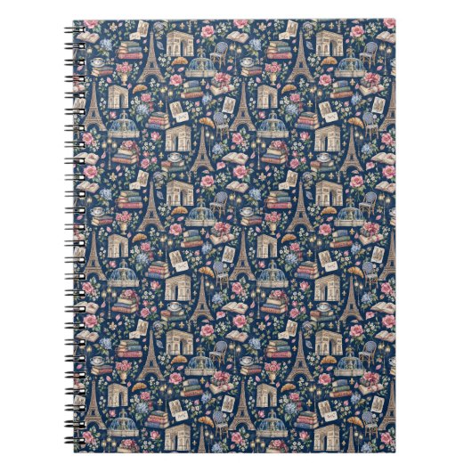 Carnet Paris Dark Icons Chic Design (Devant)