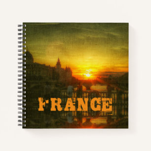 Carnet Paris France La Seine Le coucher du soleil