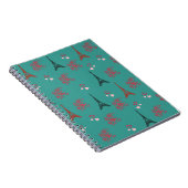 Carnet Paris Love Pattern – Eiffel Tower & Roses Seamless (Côté Droit)