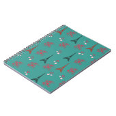 Carnet Paris Love Pattern – Eiffel Tower & Roses Seamless (Côté gauche)
