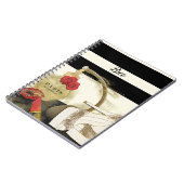 Carnet Paris Parfum Rose talons et bâton à lèvres (Côté gauche)