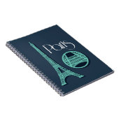 Carnet Paris Teal (Côté Droit)