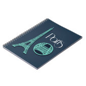 Carnet Paris Teal (Côté gauche)