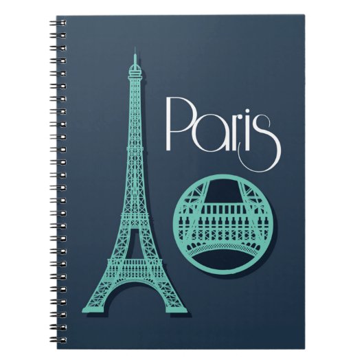 Carnet Paris Teal (Devant)