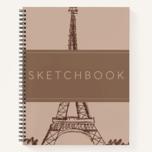 Carnet Paris Tour Eiffel Brown Sketchbook