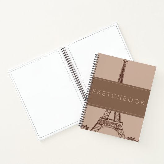 Carnet Paris Tour Eiffel Brown Sketchbook (Intérieur)