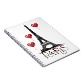 Carnet Paris, Tour Eiffel et Ballons du Coeur Rouge (Côté Droit)