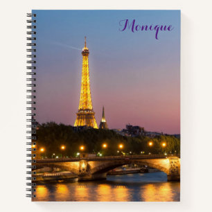 Carnet Paris Tour Eiffel Portable Spiral Thématique Fran
