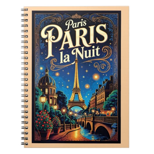 Carnet Paris Travel Poster,  (Devant)