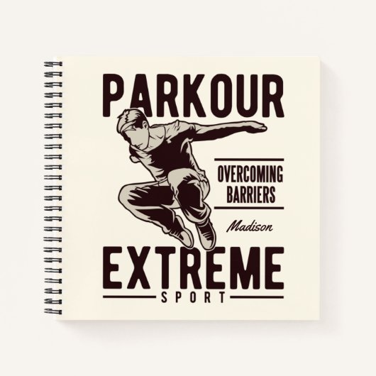 Carnet PARKOUR nom personnalisé (Devant)