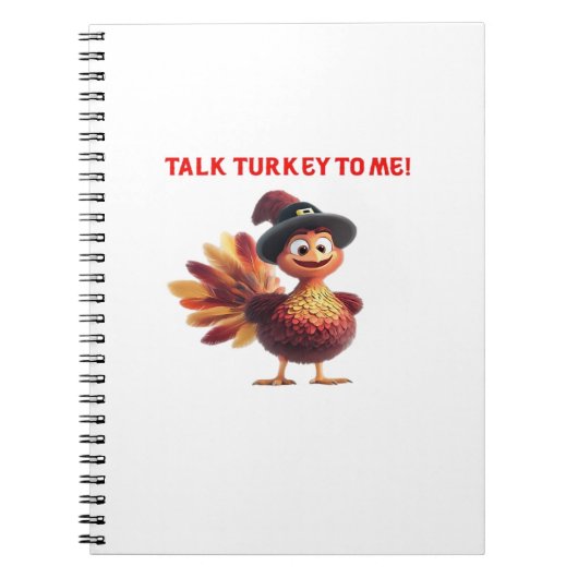 Carnet Parle dinde à moi drôle de conception de Thanksgiv (Devant)
