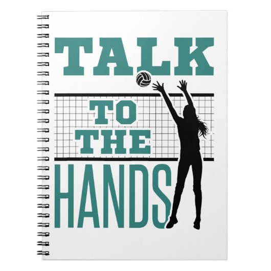 Carnet Parlez à Hands Funny Volleyball Middle Blocker (Devant)