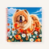 Carnet PARMI LES COQUELICOTS Chow (Devant)