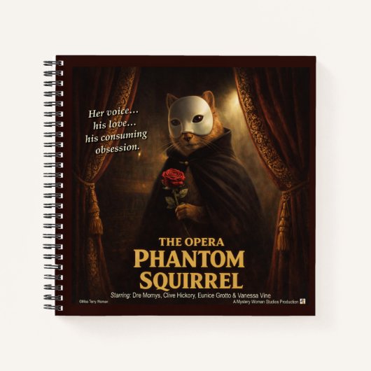 Carnet Parodie de l'Opéra Fantôme Écureuil (Devant)
