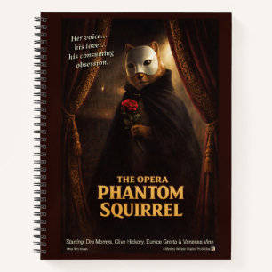 Carnet Parodie de l'Opéra Fantôme Écureuil