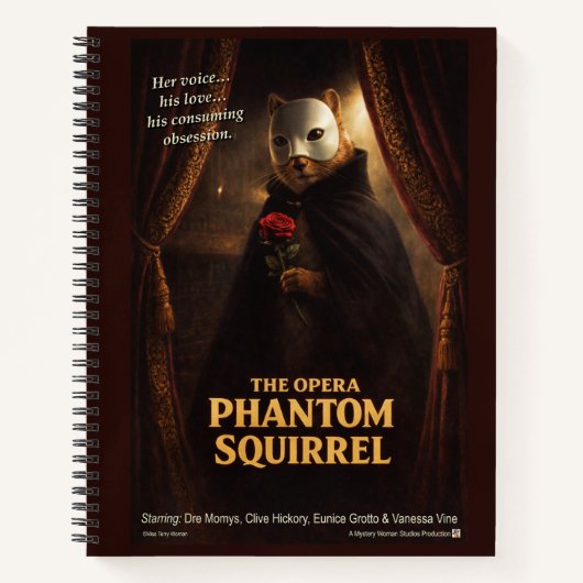 Carnet Parodie de l'Opéra Fantôme Écureuil (Devant)