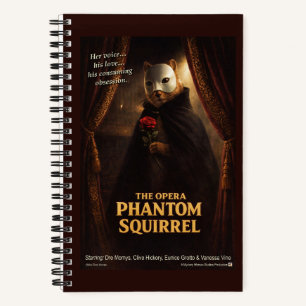 Carnet Parodie de l'Opéra Fantôme Écureuil