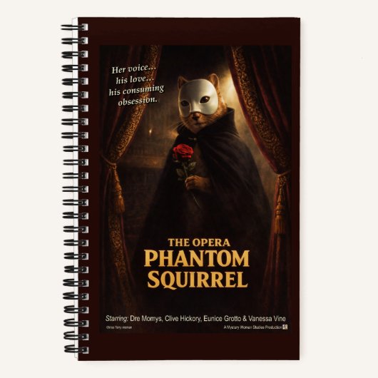 Carnet Parodie de l'Opéra Fantôme Écureuil (Recto)
