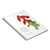 Carnet Parole de Dieu Écriture Geranium Citation (Côté Droit)