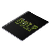 Carnet Parole De Dimensions Vert Golf Avec Boules, (Côté gauche)