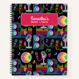 Carnet Paroles de musique de chant de karaoke Glow