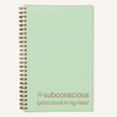 Carnet "#Paroles Subconscientes bloquées dans ma tête" Jo (Recto)