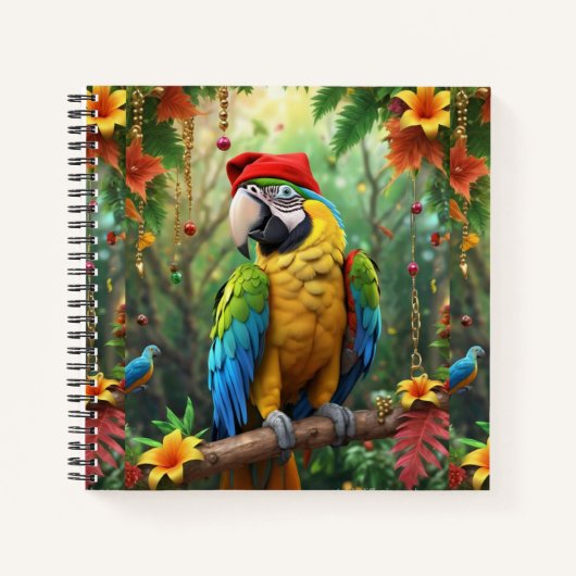 Carnet Parrot de Noël Comme Père Noël-76349 (Devant)