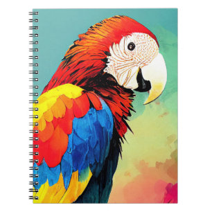 Carnet Parrot Oiseau Sauvage Nature Animal Couleur Art Pe