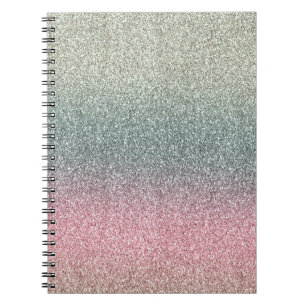 Carnet Parties scintillant à étincelle Turquoise rose pâl