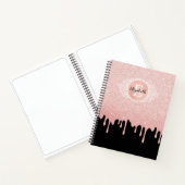 Carnet Parties scintillant à goutte rose Girly Artist Ske (Intérieur)