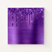 Carnet Parties scintillant à goutte violet de fille Esqui (Dos)