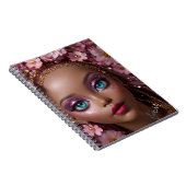 Carnet Parties scintillant à poupée mousseuse et fleurs (Côté Droit)