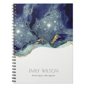 Carnet Parties scintillant Abstraite en encre d'alcool Si