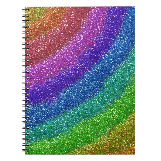 Carnet Parties scintillant arc-en-ciel (Devant)