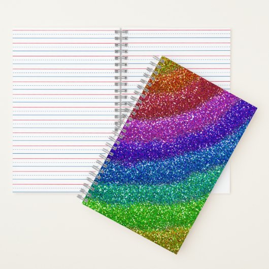 Carnet Parties scintillant arc-en-ciel (À l'intérieur)