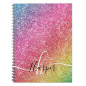 Carnet Parties scintillant arc-en-ciel de fille Monogramm (Devant)