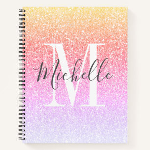 Carnet Parties scintillant arc-en-ciel fillette Sparkles 