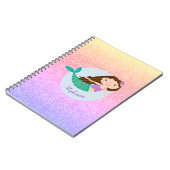 Carnet Parties scintillant arc-en-ciel mignonne sirène pe (Côté gauche)