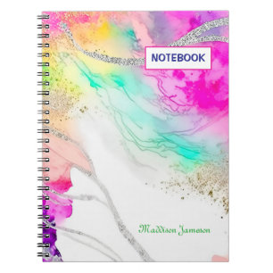 Carnet Parties scintillant arc-en-ciel moderne