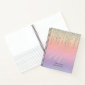 Carnet Parties scintillant arc-en-ciel Rhinestones Monogr (Intérieur)