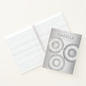 Carnet Parties scintillant argent beignets nom moderne te (Intérieur)
