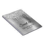 Carnet Parties scintillant argent gouttes Metallic Sweet (Côté Droit)