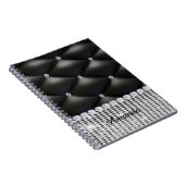 Carnet parties scintillant argent noir monogramme (Côté Droit)