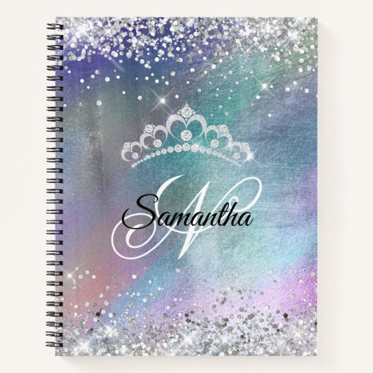 Carnet Parties scintillant Argent Tiara Coloré Foil Fancy (Devant)