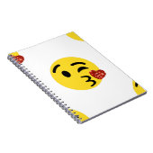 Carnet parties scintillant baiser émoji (Côté Droit)
